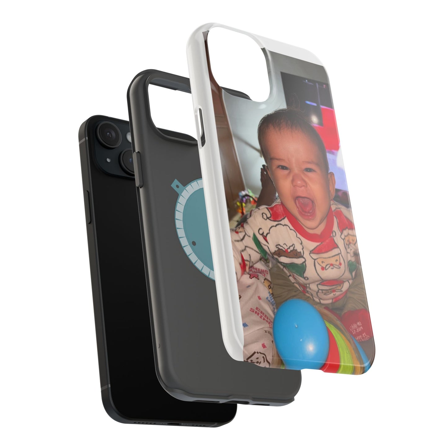 Personalized Magnetic iPhone Case - Custom Photo, Durable, Impact-Resistant, Fun Gift for Kids, Holidays, Family Memories