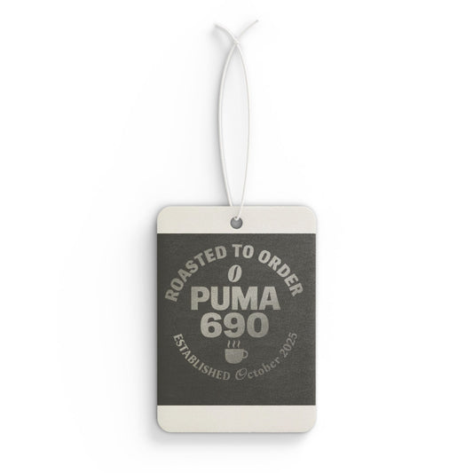 Puma 690 Car Air Freshener | Roasted to Order, Aromatic Car Accessory, Gift for Coffee Lovers, Unique Car Decor, Fresh Scent