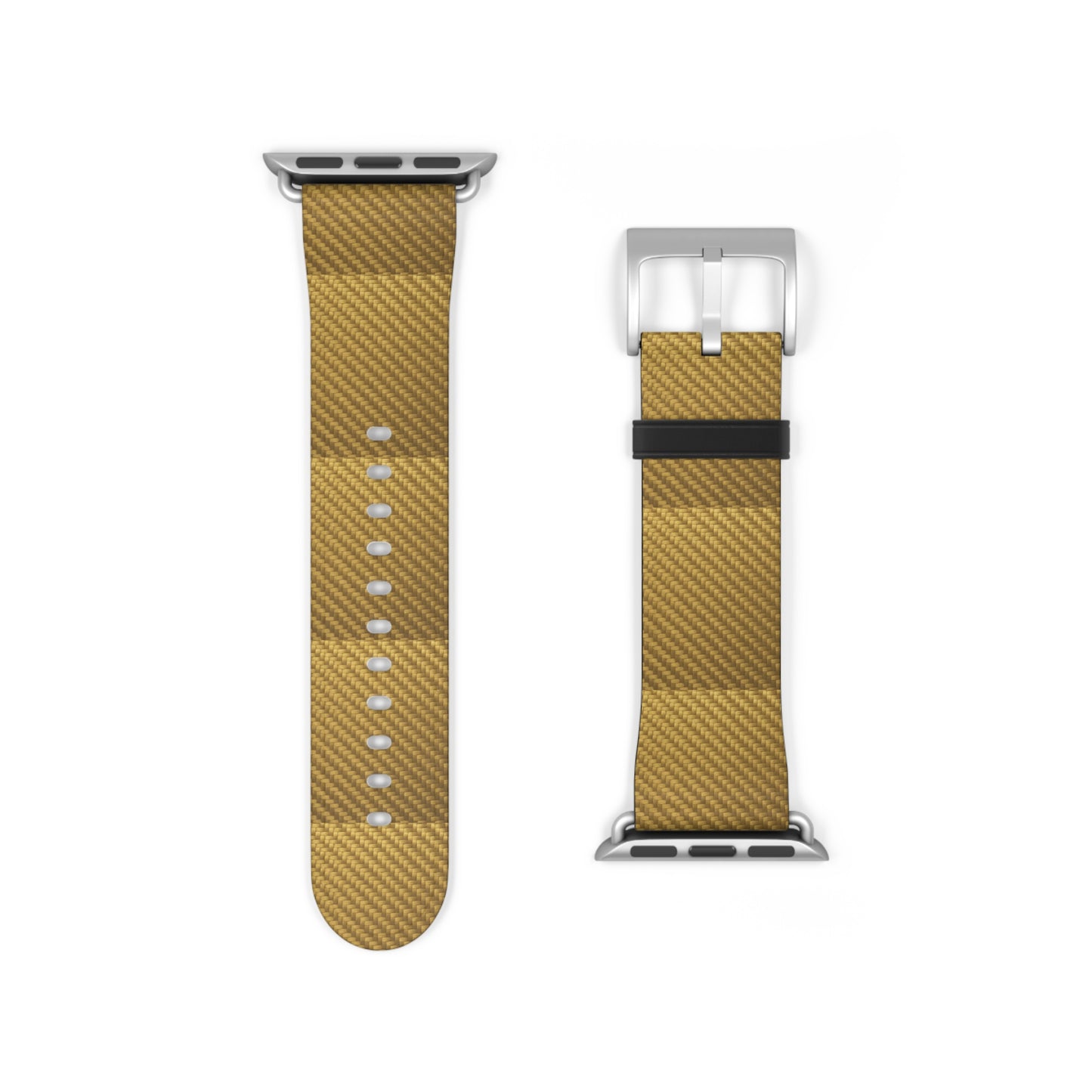 Stylish Gold Carbon Fiber Watch Band
