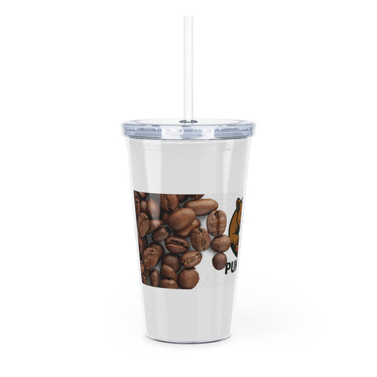 Insulated Plastic Tumbler with Straw will keep your Puma690 coffee hot