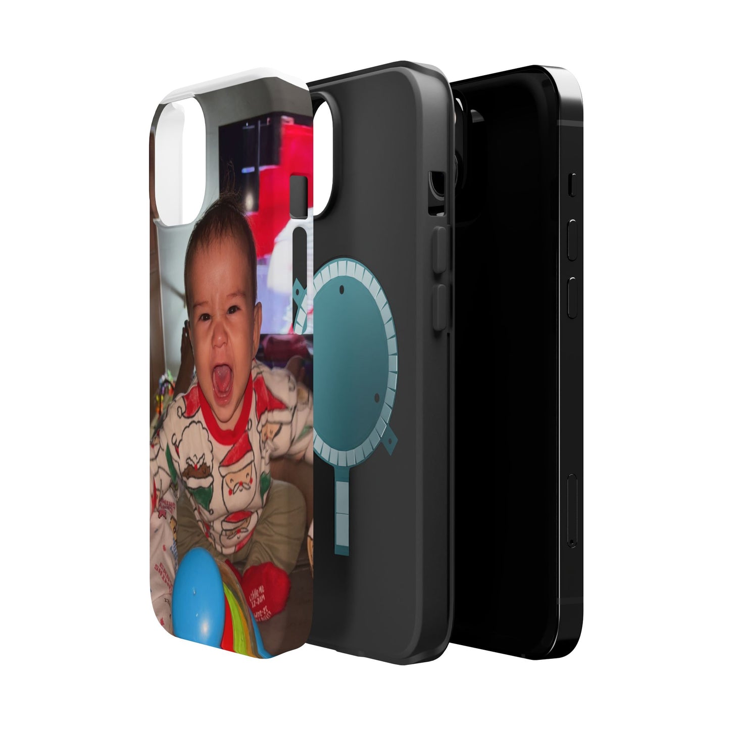 Personalized Magnetic iPhone Case - Custom Photo, Durable, Impact-Resistant, Fun Gift for Kids, Holidays, Family Memories
