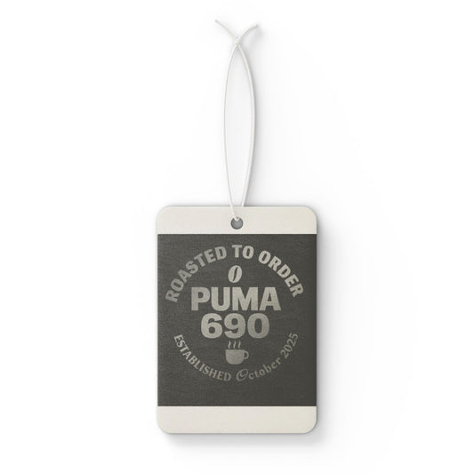 Puma 690 Car Air Freshener | Roasted to Order, Aromatic Car Accessory, Gift for Coffee Lovers, Unique Car Decor, Fresh Scent