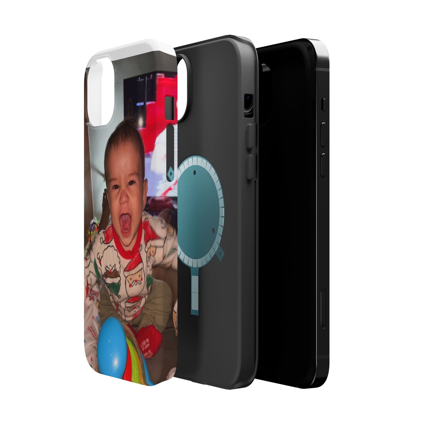 Personalized Magnetic iPhone Case - Custom Photo, Durable, Impact-Resistant, Fun Gift for Kids, Holidays, Family Memories
