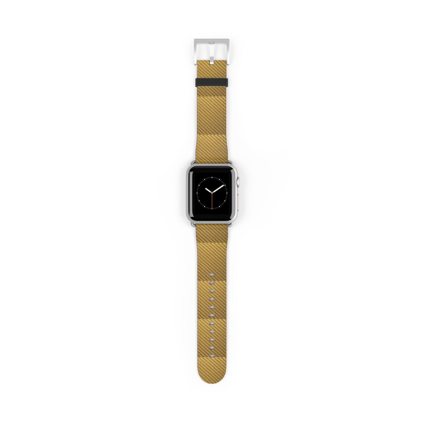 Stylish Gold Carbon Fiber Watch Band