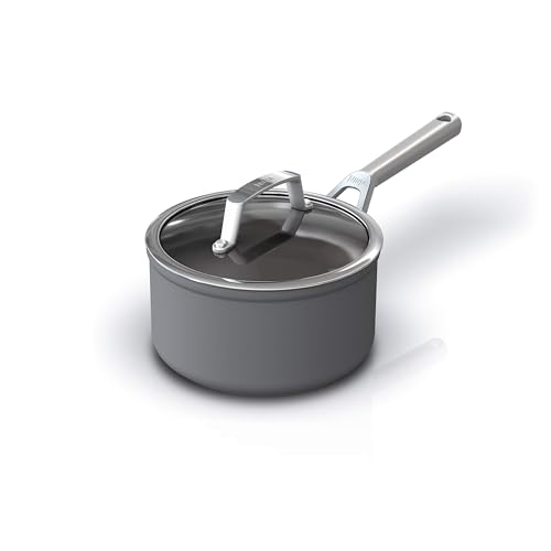 Ninja Cookware, Ninja NeverStick Professional, 16-Piece Pots and Pans Set, Non Stick Frying Pans, Kitchen Essentials, Stock Pot, Sauce Pan, Glass Lids, Saute Pan, All Stovetops, Black, C39900