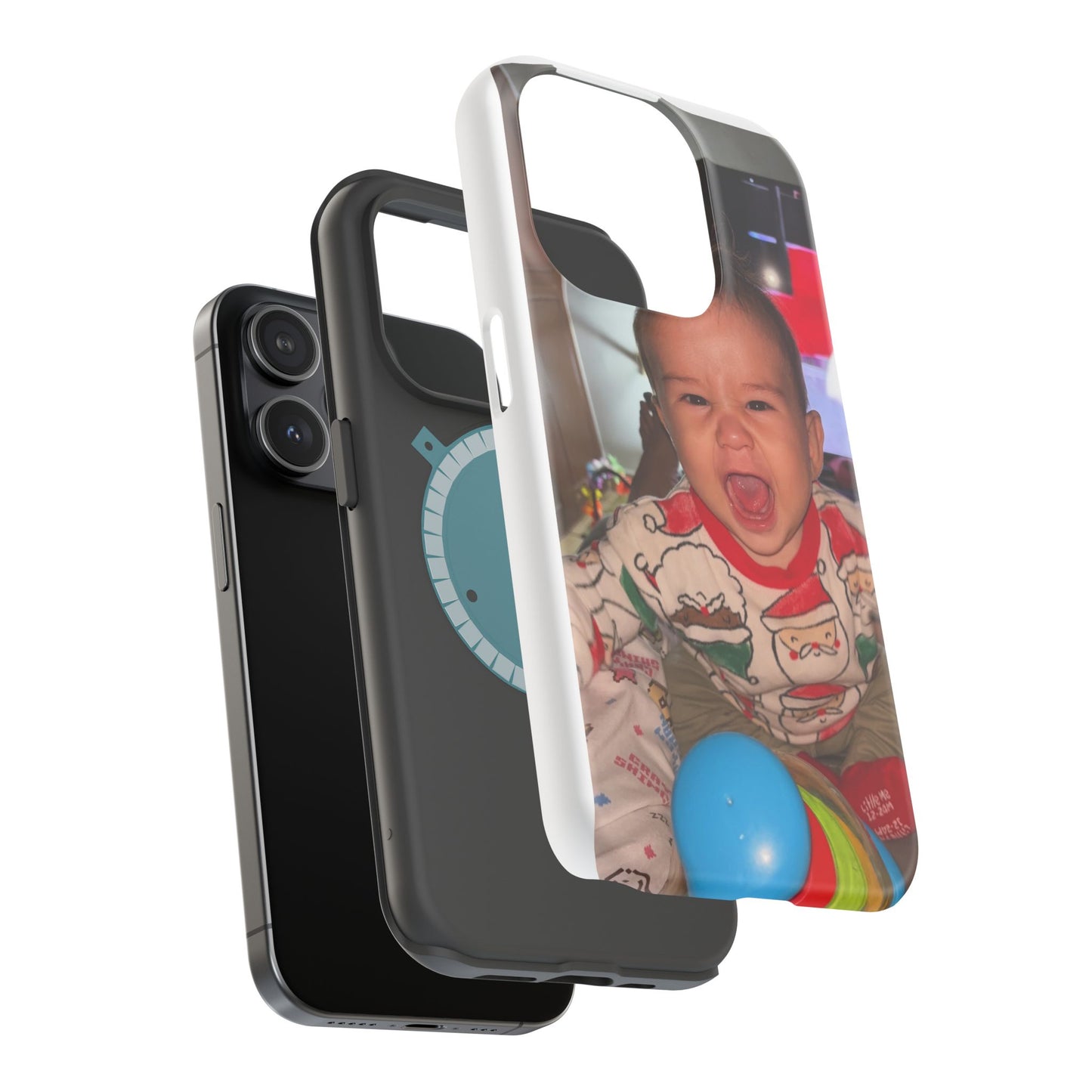 Personalized Magnetic iPhone Case - Custom Photo, Durable, Impact-Resistant, Fun Gift for Kids, Holidays, Family Memories