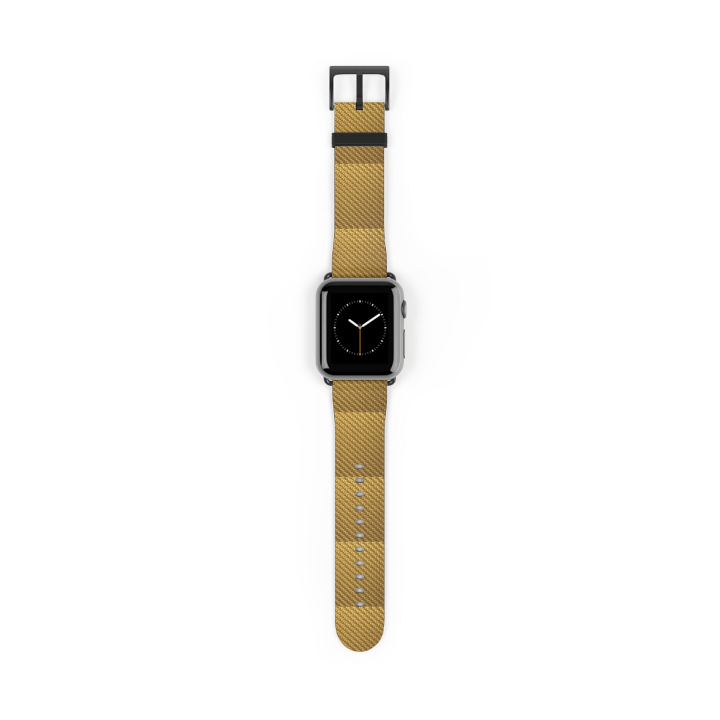 Stylish Gold Carbon Fiber Watch Band