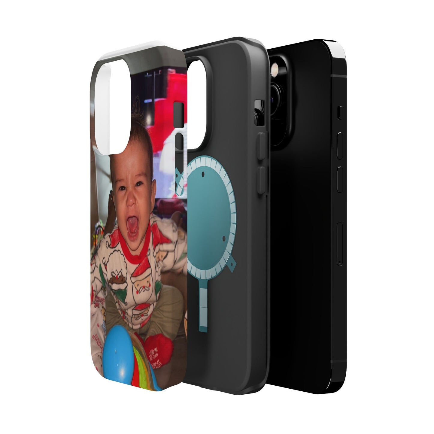 Personalized Magnetic iPhone Case - Custom Photo, Durable, Impact-Resistant, Fun Gift for Kids, Holidays, Family Memories