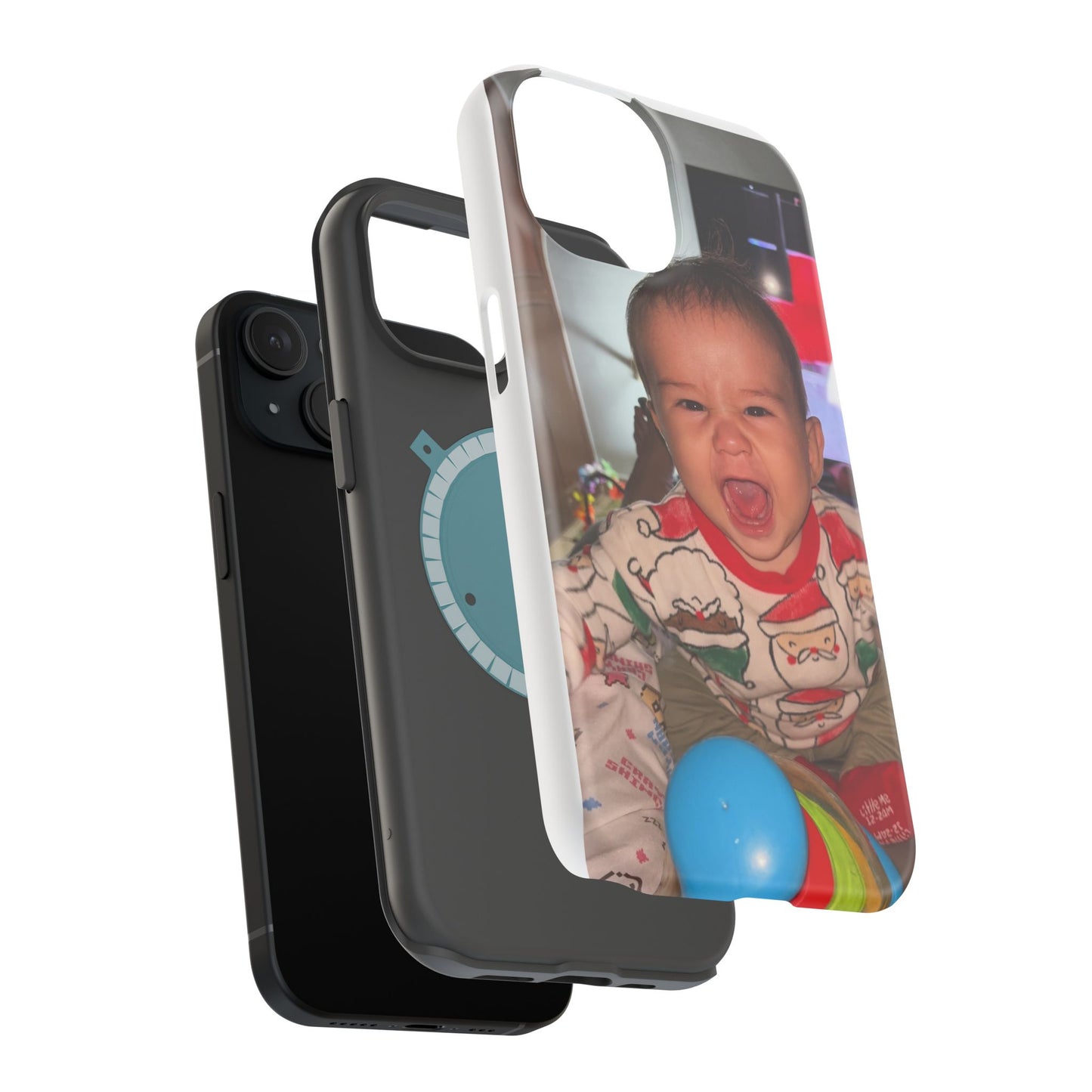 Personalized Magnetic iPhone Case - Custom Photo, Durable, Impact-Resistant, Fun Gift for Kids, Holidays, Family Memories