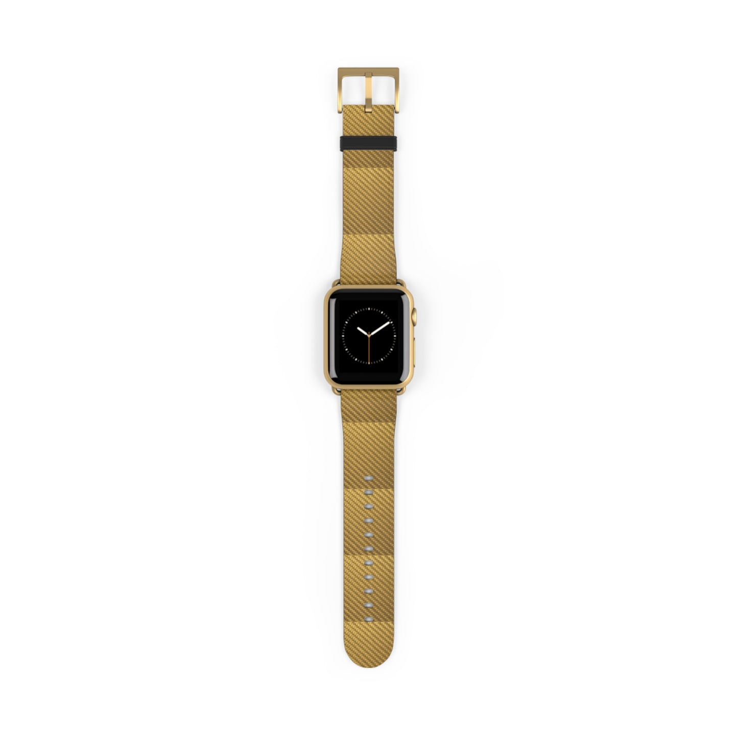 Stylish Gold Carbon Fiber Watch Band
