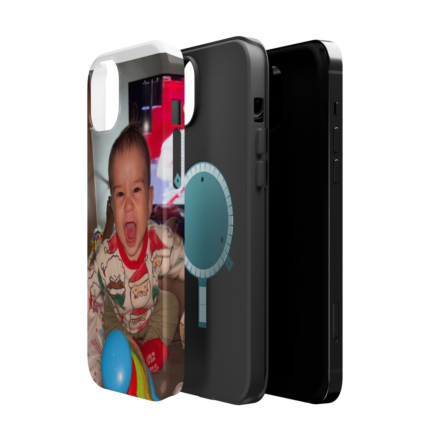 Personalized Magnetic iPhone Case - Custom Photo, Durable, Impact-Resistant, Fun Gift for Kids, Holidays, Family Memories