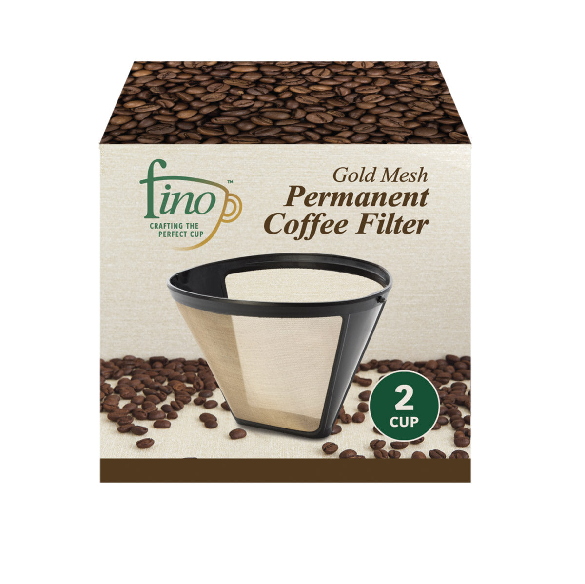 Gold Mesh Permanent Coffee Filter, Number 2-Size Filter, Brews 2 to 6-Cups