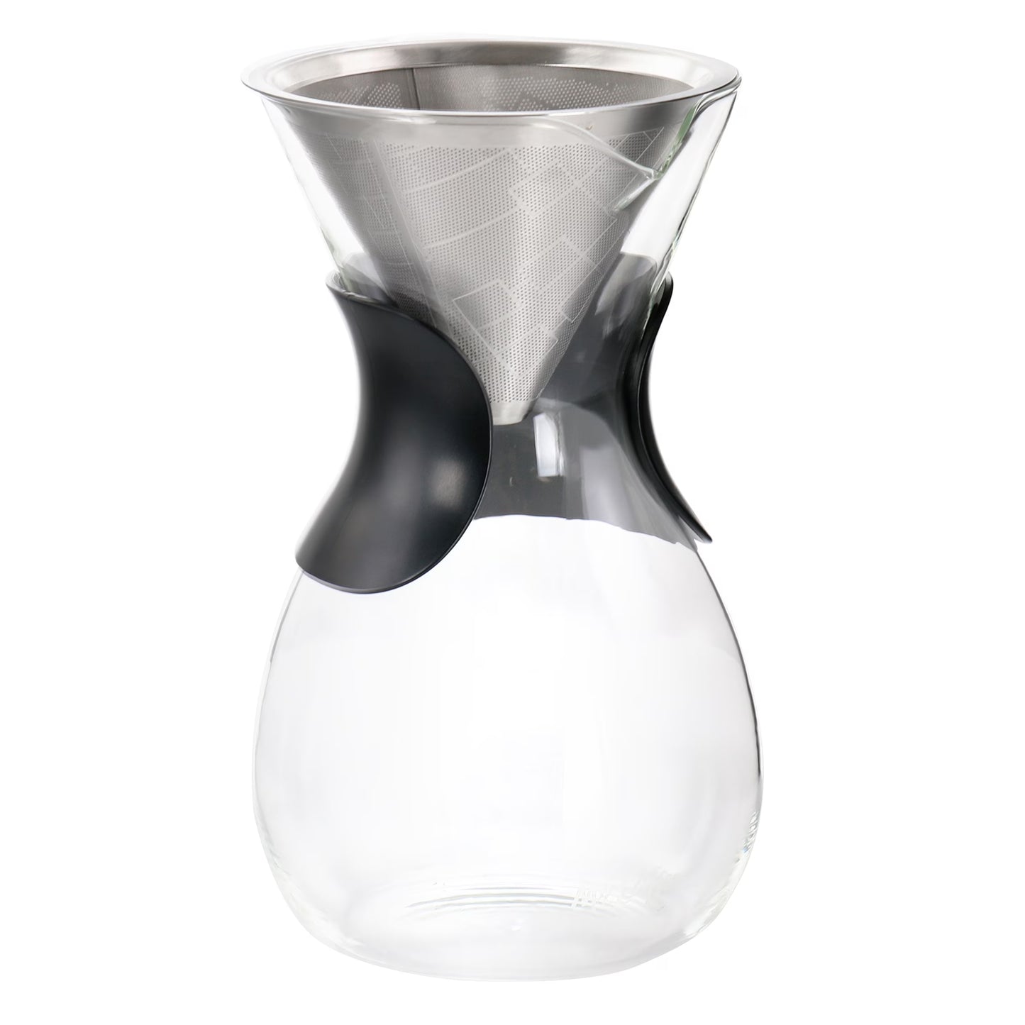 Verduzco 1 Liter Clear Glass Pour over Coffee Maker with Fine Mesh Filter
