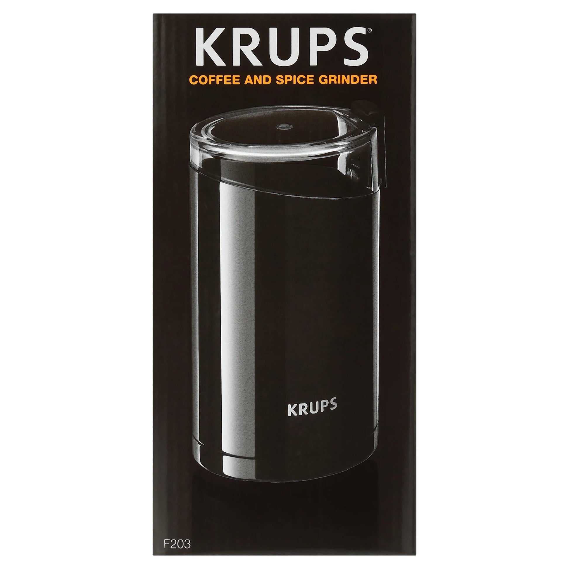 Fast Touch Electric Coffee and Spice Grinder with Stainless Steel Blades, Black