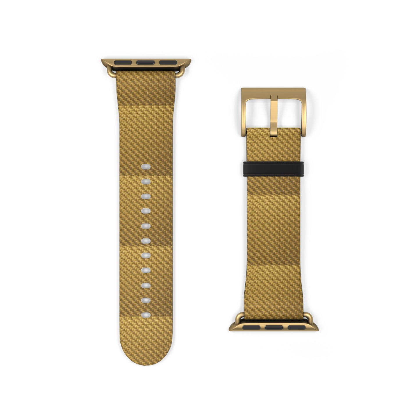 Stylish Gold Carbon Fiber Watch Band