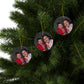 Personalized Ceramic Ornaments, Holiday Decor, 2-Sided Prints for Christmas, Family Keepsake, Customizable Gift, Unique Tree Decor