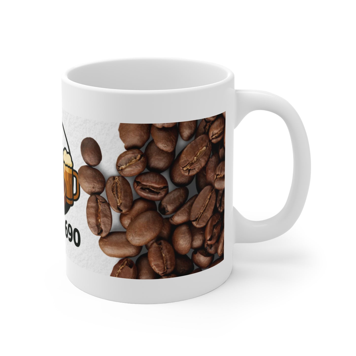 White ceramic Puma690 Mug 11oz