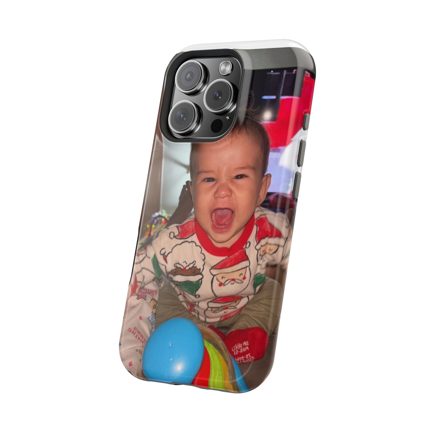 Personalized Magnetic iPhone Case - Custom Photo, Durable, Impact-Resistant, Fun Gift for Kids, Holidays, Family Memories