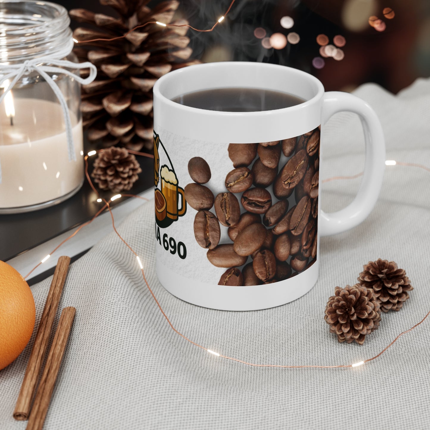 White ceramic Puma690 Mug 11oz