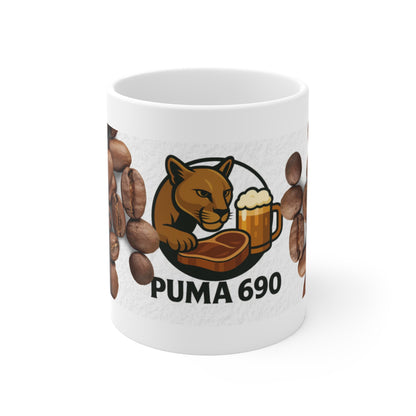 White ceramic Puma690 Mug 11oz
