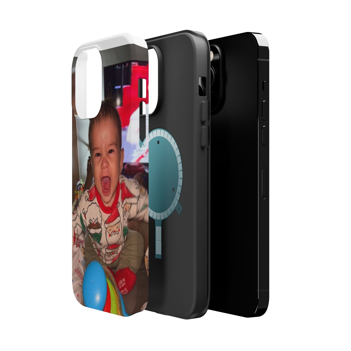 Personalized Magnetic iPhone Case - Custom Photo, Durable, Impact-Resistant, Fun Gift for Kids, Holidays, Family Memories