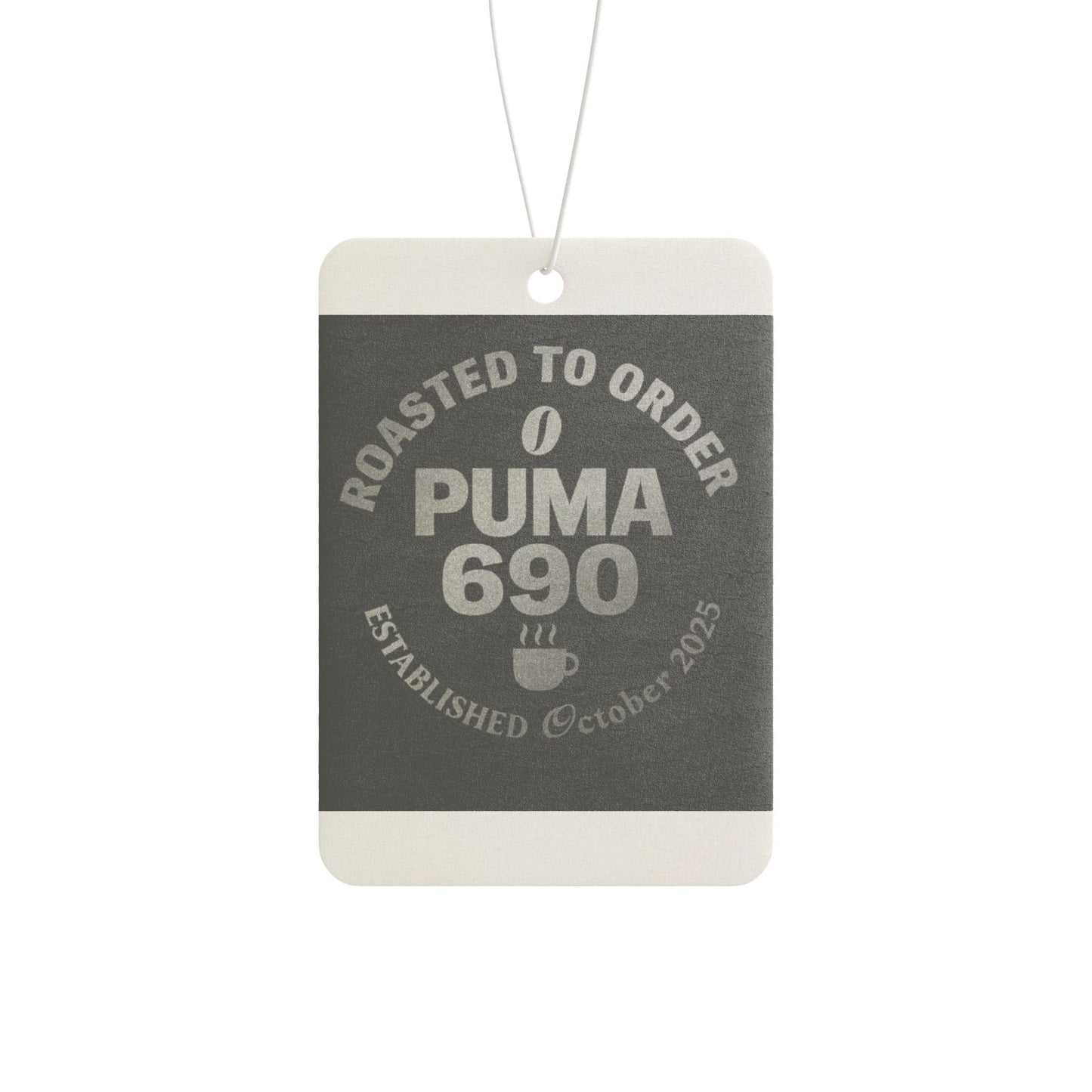 Puma 690 Car Air Freshener | Roasted to Order, Aromatic Car Accessory, Gift for Coffee Lovers, Unique Car Decor, Fresh Scent