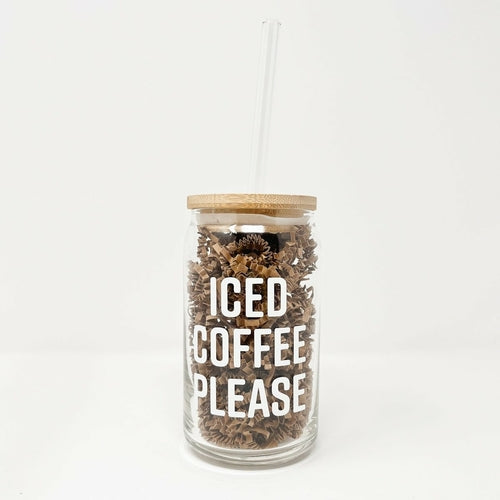 16 oz Beer Can Glass | Iced Coffee Please