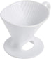 1 Cup Porcelain Pour-Over Cone Coffeemaker, Glossy White