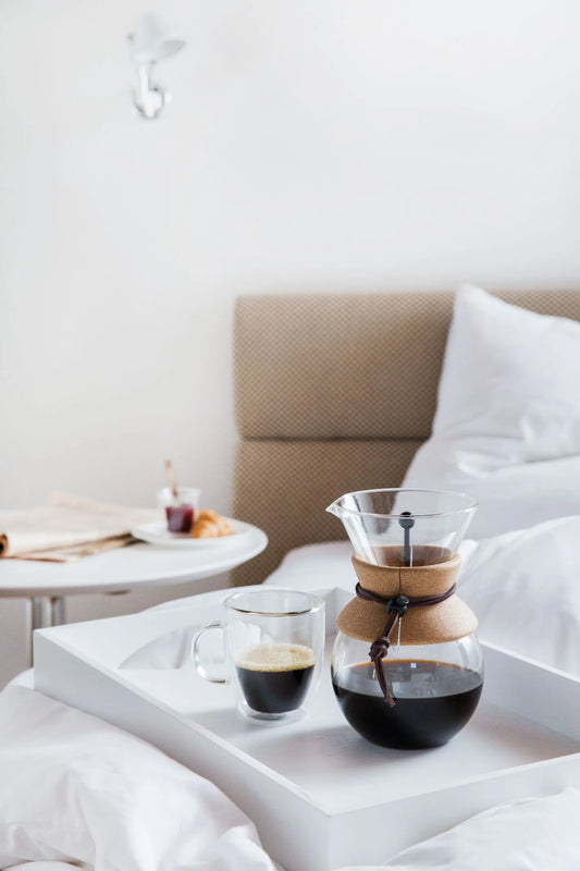 4 Cup Pour over Coffee Maker with Permanent Filter and Cork Band