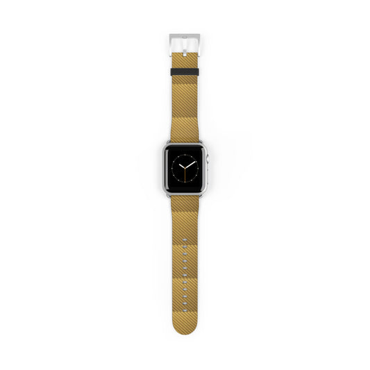 Stylish Gold Carbon Fiber Watch Band