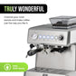 All-In-One Espresso Maker with Grinder & Steam Wand - Premium Espresso Machine with Built-In Coffee Grinder - 15 Bar Pressure Pump - Adjustable Steam Controls & Cup Warmer
