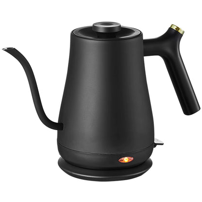 Electric Gooseneck Kettle 1L 1200W Fast Heating Gooseneck Pour over Coffee Tea Kettle 304 Food Grade
