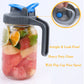 32 Oz Wide Mouth Glass Mason Jar Pitcher with Pour Spout and Handle