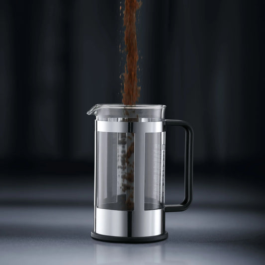 17 Oz Kenya French Press Coffeemaker, Stainless Steel, New