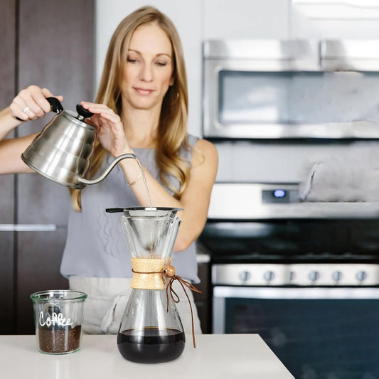 Coffee Dripper Slow Drip Paperless Coffee Filter, Double Mesh Stainless Steel
