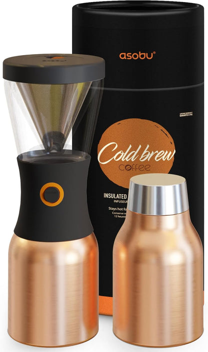 Cold Brew Coffee Maker, Award-Winning 40Oz Insulated Cold Brew Brewer with Portable Stainless Steel Carafe – No.1 Europe Coffee Fest Winner, Leakproof, Bpa-Free, Keeps Cold 24H