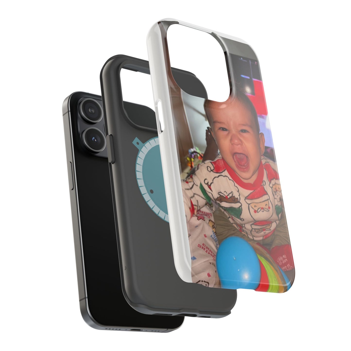 Personalized Magnetic iPhone Case - Custom Photo, Durable, Impact-Resistant, Fun Gift for Kids, Holidays, Family Memories