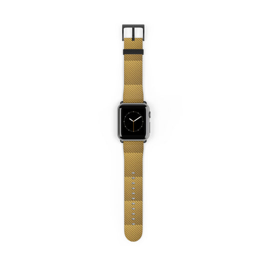 Stylish Gold Carbon Fiber Watch Band