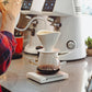 Pour over Coffee Maker Set, White Ceramic Coffee Dripper with 650Ml Coffee Glass Server V60 Paper Filter for Cafe Home Restaurant 6291-12102-03A