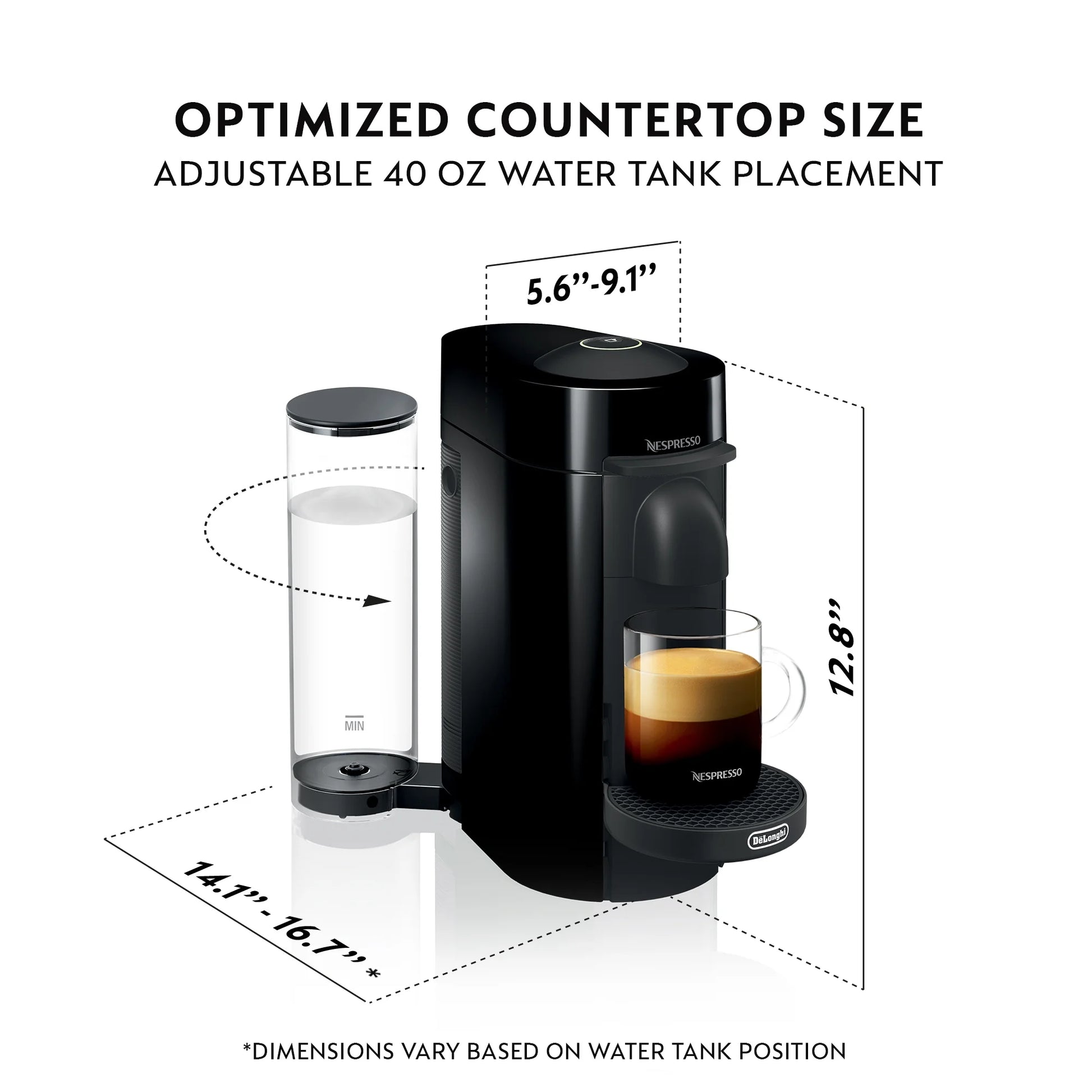 Vertuo plus Coffee and Espresso Maker by , Black