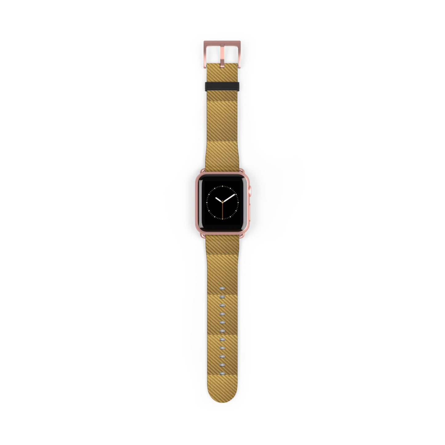 Stylish Gold Carbon Fiber Watch Band