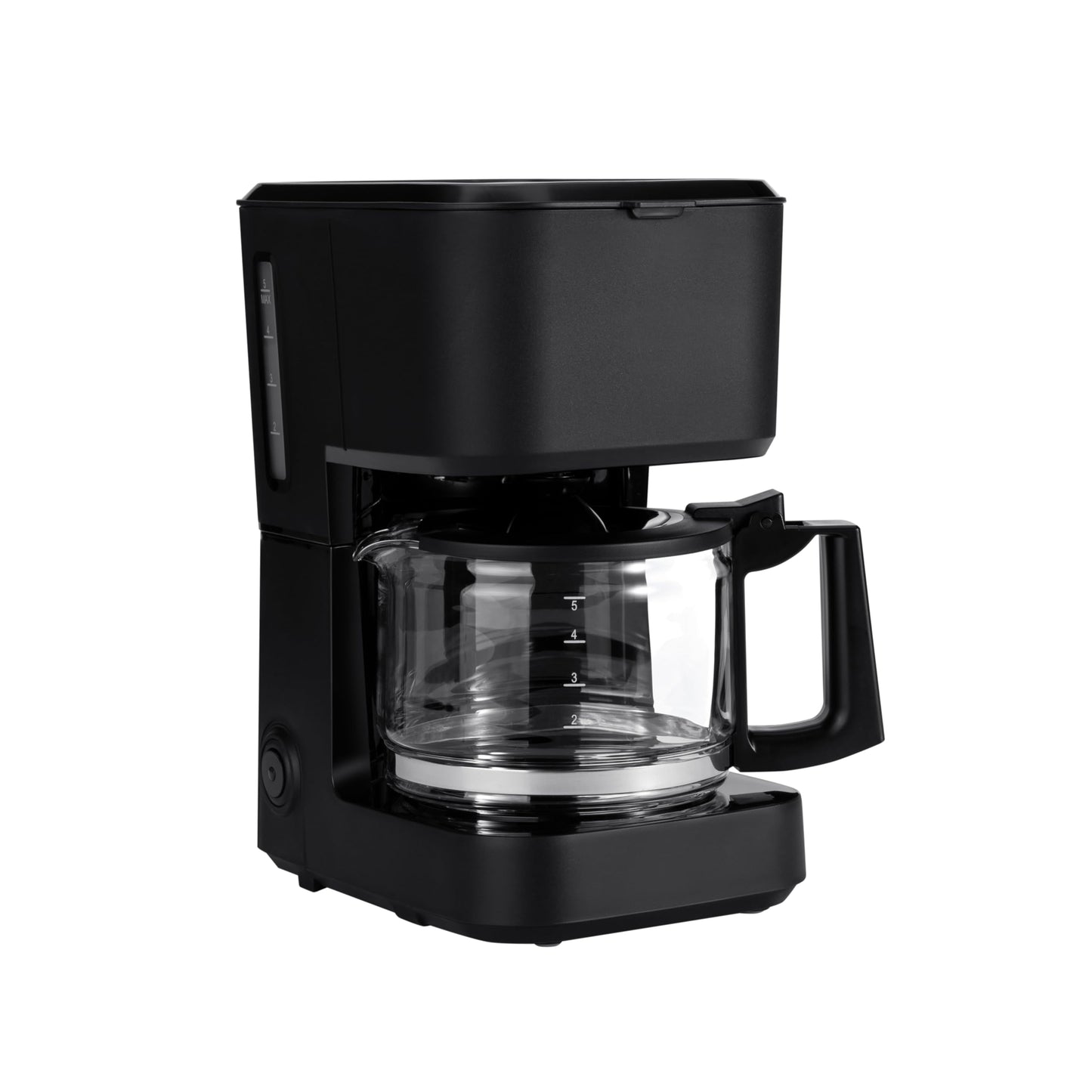 Amazon Basics Programmable 12 Cup Drip Coffee Maker, Coffee Machine with Glass Coffee Pot (1.9 Qt), Auto Shut-off, Touch Screen, Auto Pause, Removable Filter Basket, Black & Silver