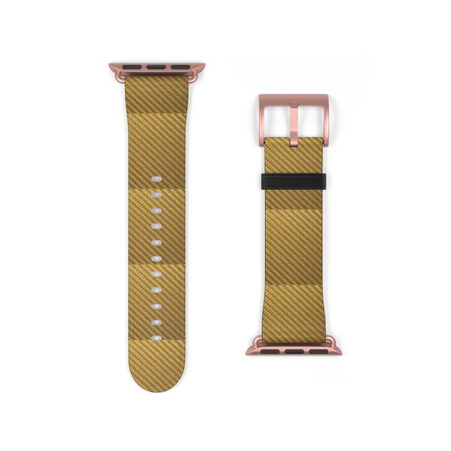 Stylish Gold Carbon Fiber Watch Band