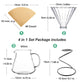 Pour over Coffee Maker Set – Includes Glass Coffee Dripper, Metal Dripper Stand, Heat Resistance 600Ml Coffee Server and 40 Count Paper Coffee Filters, 4 in 1 Black Set