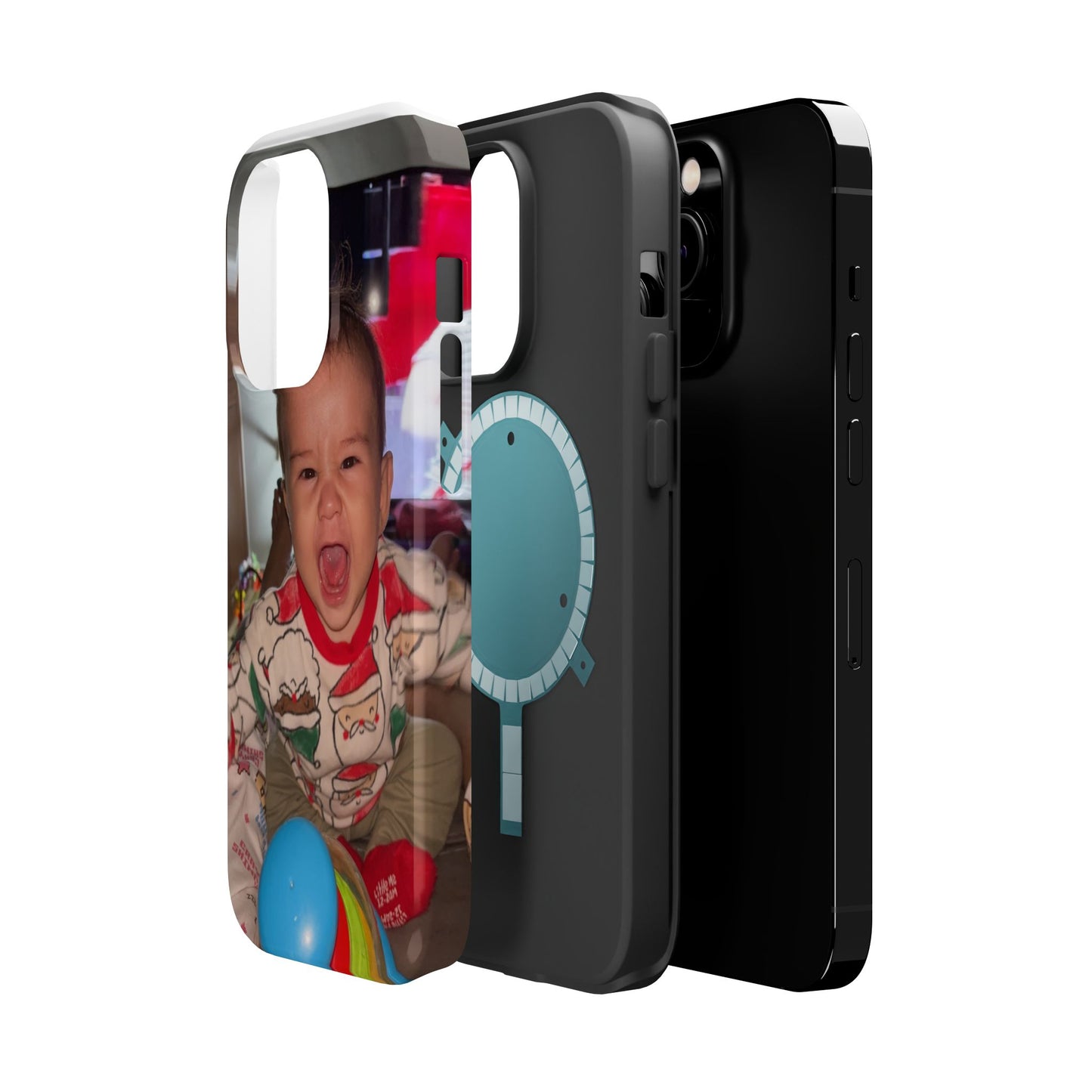 Personalized Magnetic iPhone Case - Custom Photo, Durable, Impact-Resistant, Fun Gift for Kids, Holidays, Family Memories