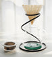 Pour over Coffee Maker Set – Includes Glass Coffee Dripper, Metal Dripper Stand, Heat Resistance 600Ml Coffee Server and 40 Count Paper Coffee Filters, 4 in 1 Black Set