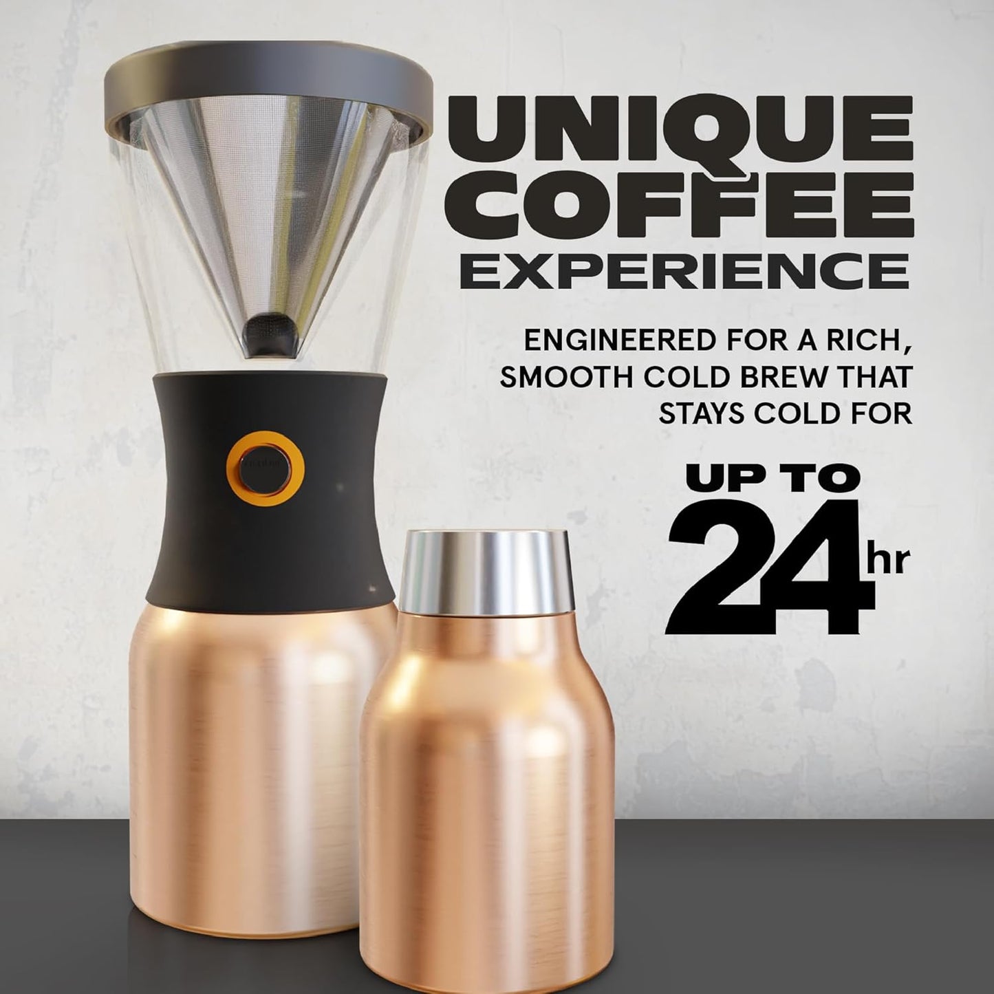 Cold Brew Coffee Maker, Award-Winning 40Oz Insulated Cold Brew Brewer with Portable Stainless Steel Carafe – No.1 Europe Coffee Fest Winner, Leakproof, Bpa-Free, Keeps Cold 24H
