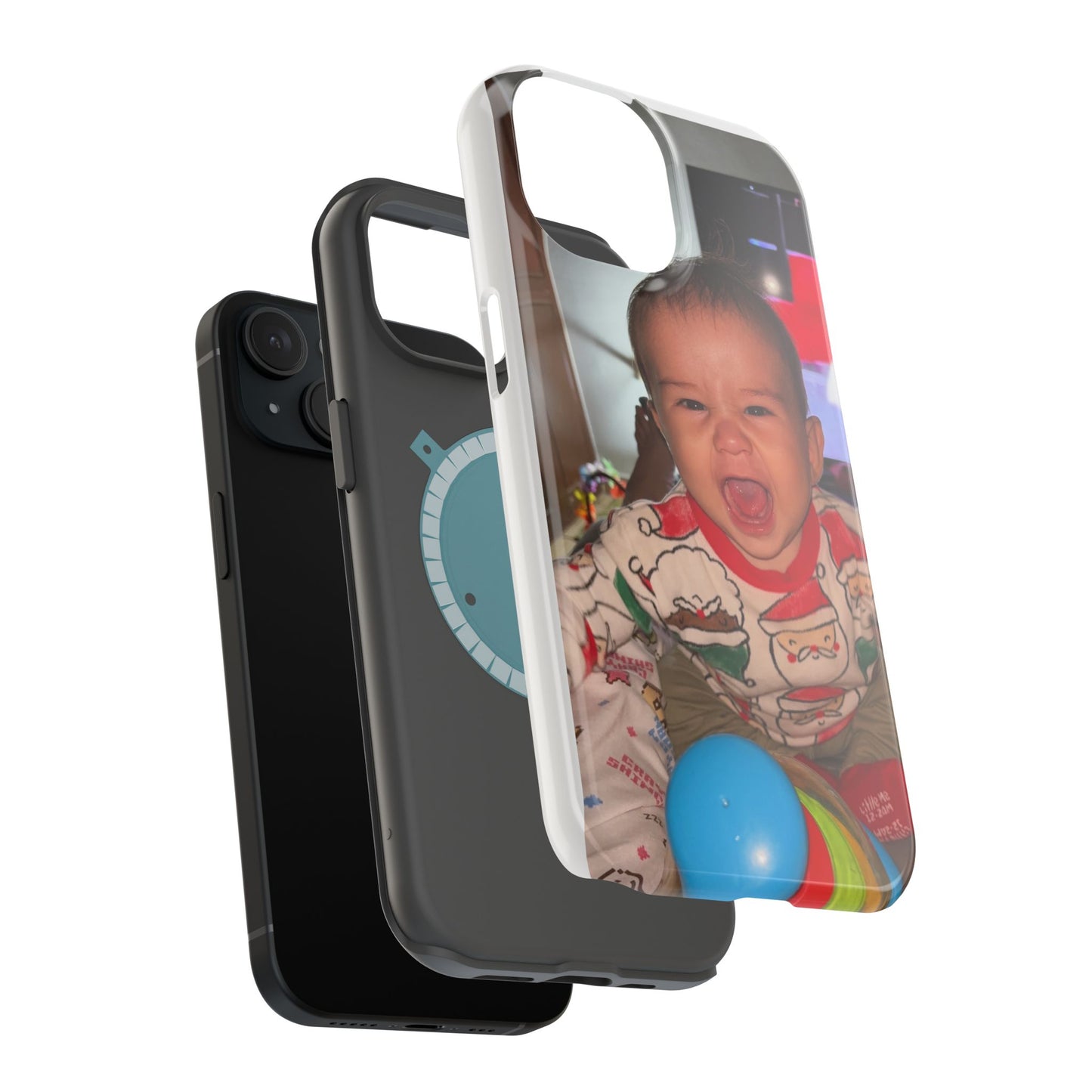 Personalized Magnetic iPhone Case - Custom Photo, Durable, Impact-Resistant, Fun Gift for Kids, Holidays, Family Memories