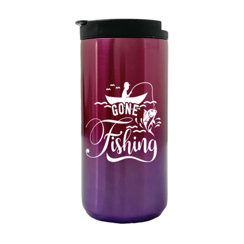 Gone Fishing 14oz Insulated Coffee Tumbler