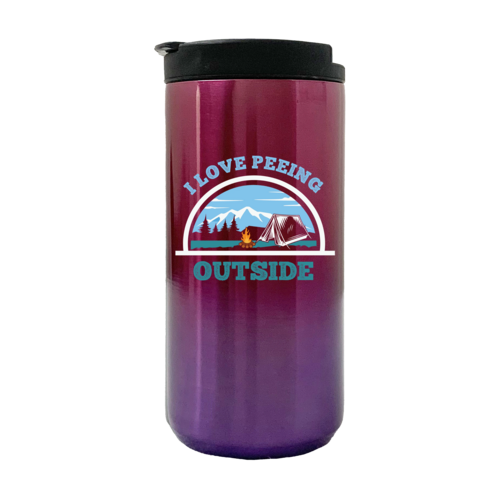 Camping - I Love Peeing Outside 14oz Insulated Coffee Tumbler